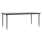 9 Piece Garden Dining Set Black PVC Rattan 3099220