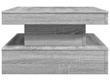 Coffee Table with LED Lights Grey Sonoma 90x50x40 cm 839852