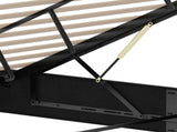 Ottoman Bed Frame Black King Size Velvet 3403078