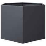 ZNTS Garden Planter Anthracite Hexagon 69x60x45 cm Steel 851124