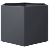 Garden Planter Anthracite Hexagon 69x60x45 cm Steel 851124