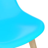 Dining Chairs 4 pcs Blue Plastic 289126