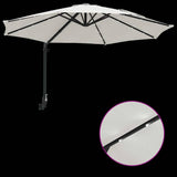 Garden Parasol Sand 248 x 248 x 148 cm Polyester and Steel 42003243