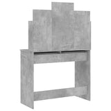 Dressing Table with Mirror Concrete Grey 96x39x142 cm 837577