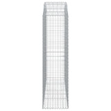Arched Gabion Basket 200x50x180/200 cm Galvanised Iron 153479