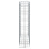 Arched Gabion Basket 200x50x180/200 cm Galvanised Iron 153479