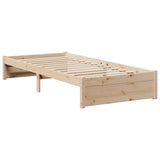 Bookcase Bed without Mattress 75x190cm Solid Wood Pine 3322403