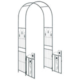Garden Arch with Lock Black 102 x 50 x 218 cm 42021344