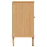 Sideboard SENJA Rattan Look Brown 112x40x80cm Solid Wood Pine 358028