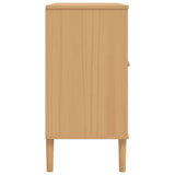 Sideboard SENJA Rattan Look Brown 112x40x80cm Solid Wood Pine 358028