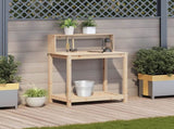 Potting Table with Shelves 82.5x50x109.5 cm Solid Wood Pine 832407