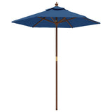 Garden Parasol with Wooden Pole Azure Blue 196x231 cm 363166