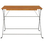 ZNTS Folding Bistro Table 100x54x71 cm Solid Wood Acacia and Steel 319971
