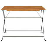 ZNTS Folding Bistro Table 100x54x71 cm Solid Wood Acacia and Steel 319971