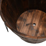 3 Piece Wooden Bucket Planter Set Solid Wood Fir 363361