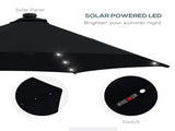 3 Solar LED Cantilever Parasol - Black T3398P319943