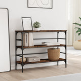 Console Table Smoked Oak 100x32x75 cm Engineered Wood 839050