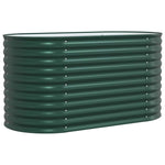 Garden Raised Bed Green 160 x 80 x 81 cm Steel 42008125