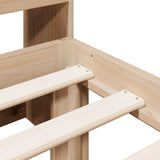 ZNTS Bookcase Bed without Mattress 90x200cm Solid Wood Pine 3322790