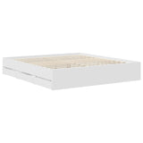 Bed Frame with Drawer White 180 x 200 cm Engineer Wood 3410157