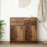 Sideboard with Drawer Old Wood 80x34x76 cm Engineered Wood 861542
