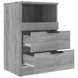 Bedside Cabinets 2 pcs Grey Sonoma Engineered Wood 817042