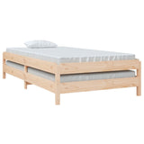 Stack Bed without Mattress 100x200 cm Solid Wood Pine 820387
