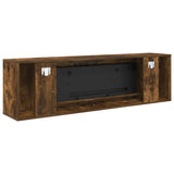 Electric Fireplace Smoked Oak 155 x 30 x 44 cm Engineered wood 8021019