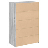 Highboard Grey Sonoma 80x42.5x124 cm Engineered Wood 3281390