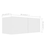 4 Piece TV Cabinet Set White Engineered Wood 3074455