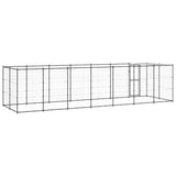 Outdoor Dog Kennel Steel with Roof 16.94 m 3082295