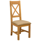 Dining Set 5 pcs Beige Solid Oak Wood 3430291