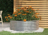 Garden Planter Galvanised Steel 80x80x36 cm Silver 318857