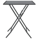 Garden Dining Set Anthracite Expanded metal mesh Foldable 3084716