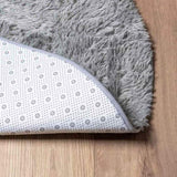 Shaggy Rug High Pile NAVARRA Light Grey 240x240 cm Polyester 4102930