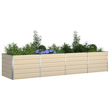 Planter Ivory 385 x 100 x 75 cm Galvanised Steel 42018120