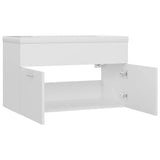 Sink Cabinet with Built-in Basin White Engineered Wood 3070829