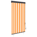 Outdoor Roller Blind 80x250 cm White and Orange 145951