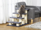 4-Step Cat Tree with Sisal Scratching Post Designed for Accessing High Beds 83834493