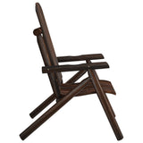 Garden Chair Burned wood look Solid Spruce Wood Standard Durable 363344