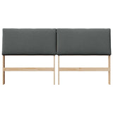 Upholstered Headboard Dark Grey 200 cm Solid Pine Wood 879265
