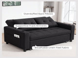 Two-Seater Pull-Out Sofa Bed - Black T3398P551604