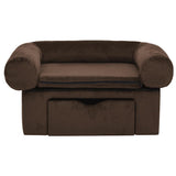 Dog Sofa with Drawer Brown 75x50x38 cm Plush 171077