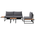 Garden Dining Set 3 pcs Anthracite Steel 3335891