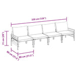 Garden Sofa Set Anthracite Steel 3378964