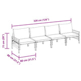 Garden Sofa Set Anthracite Steel 3378964