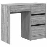 Desk with Drawer Grey Sonoma 90 x 37.5 x 75 cm Engineered Wood 869495