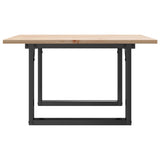 ZNTS Coffee Table O-Frame 70x70x40 cm Solid Wood Pine and Steel 3282661