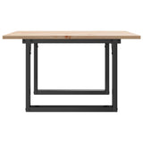 Coffee Table O-Frame 70x70x40 cm Solid Wood Pine and Steel 3282661