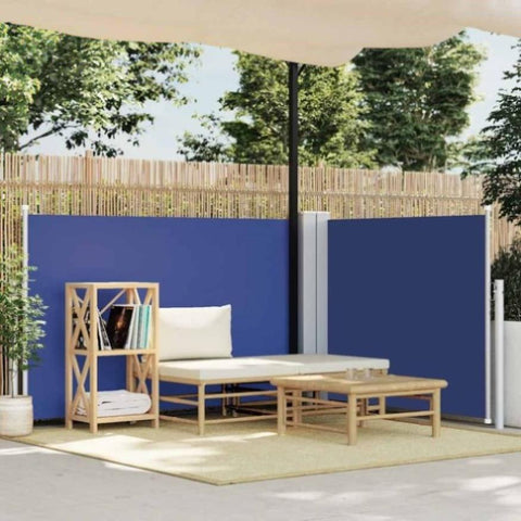 Retractable Side Awning Blue 120x1000 cm 48482